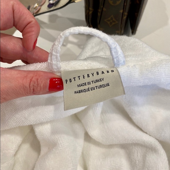 Pottery Barn Lined Waffle Weave Resort Robe L & XL - Picture 6 of 8